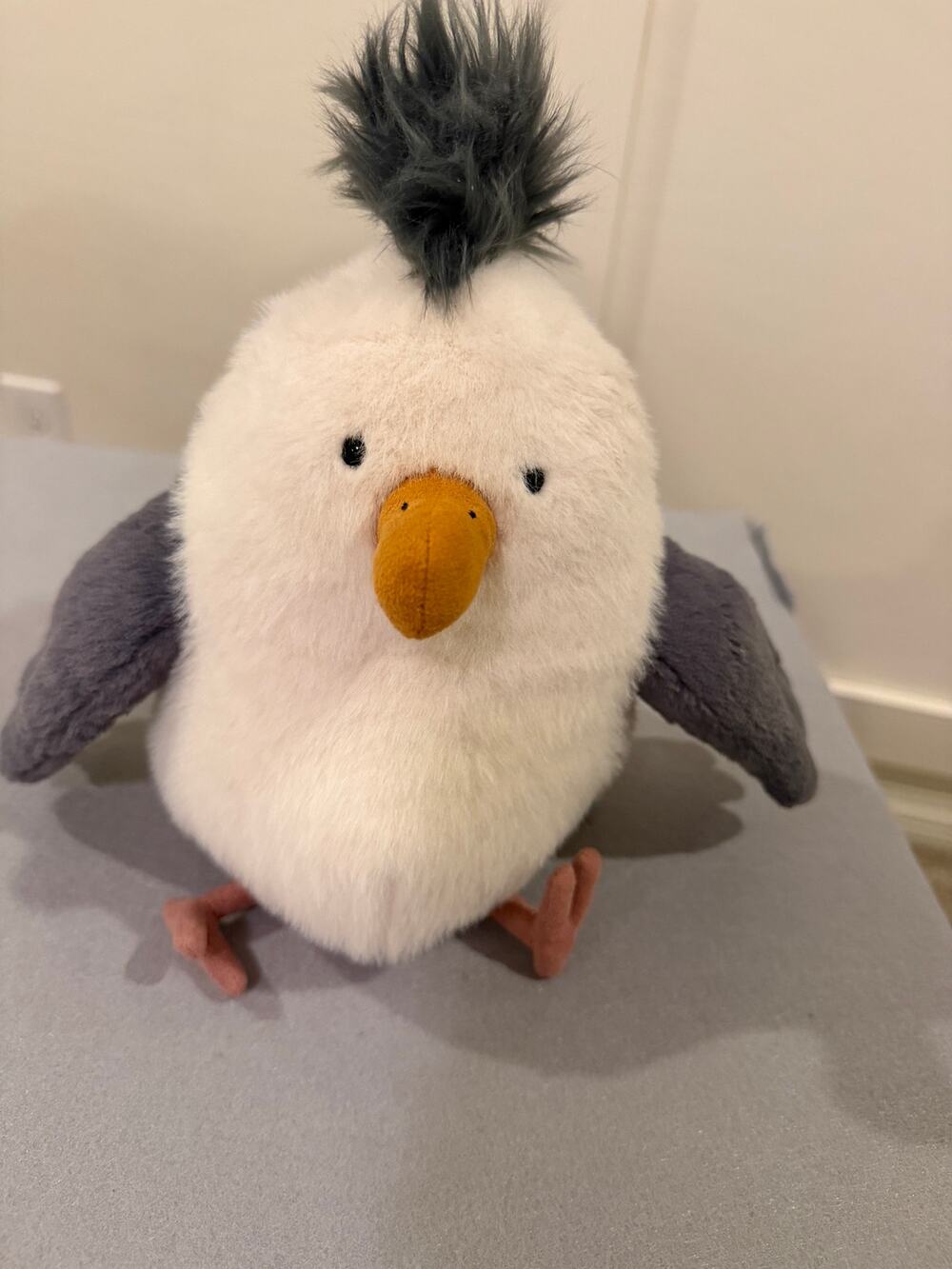 Jellycat Chip Seagull Plush CHP3SG Stuffed Bird 10” Soft Toy Gray White